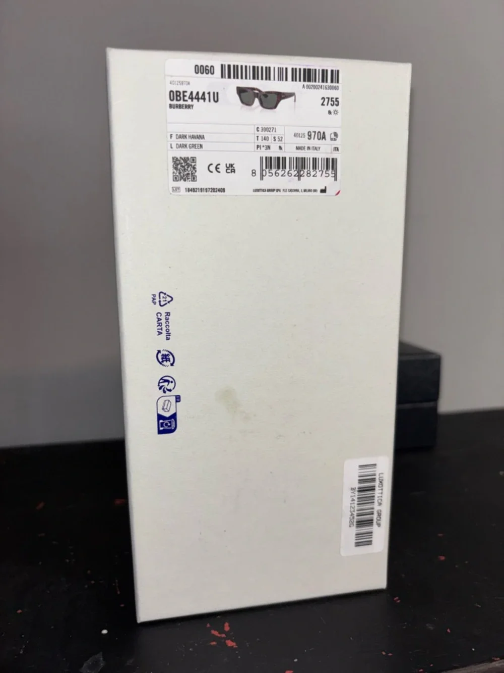 Burberry BE4441U Tortoise Sunglasses and Case NIB